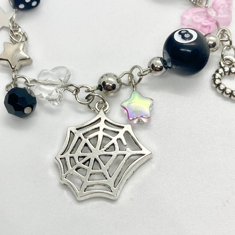 Taylor Swift Reputation Charm Bracelet Silver Tone Black - Picture 5 of 10